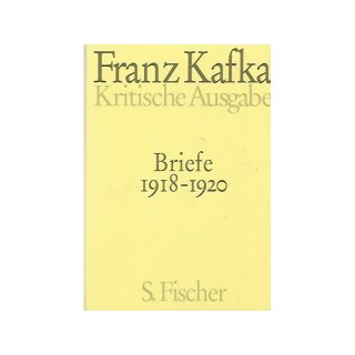 Briefe 1918-1920 Band 4 (Kritische Ausgabe der Werke Franz Kafka) Mängelexemplar