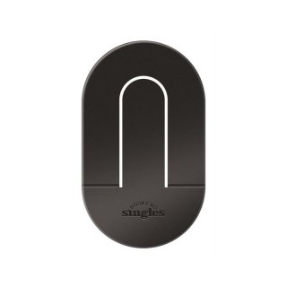 Buchstützen-Singles Schwarz- Buchstütze aus Kunststoff mit Kniefalte, Größe: 12,5 x 20,5 cm